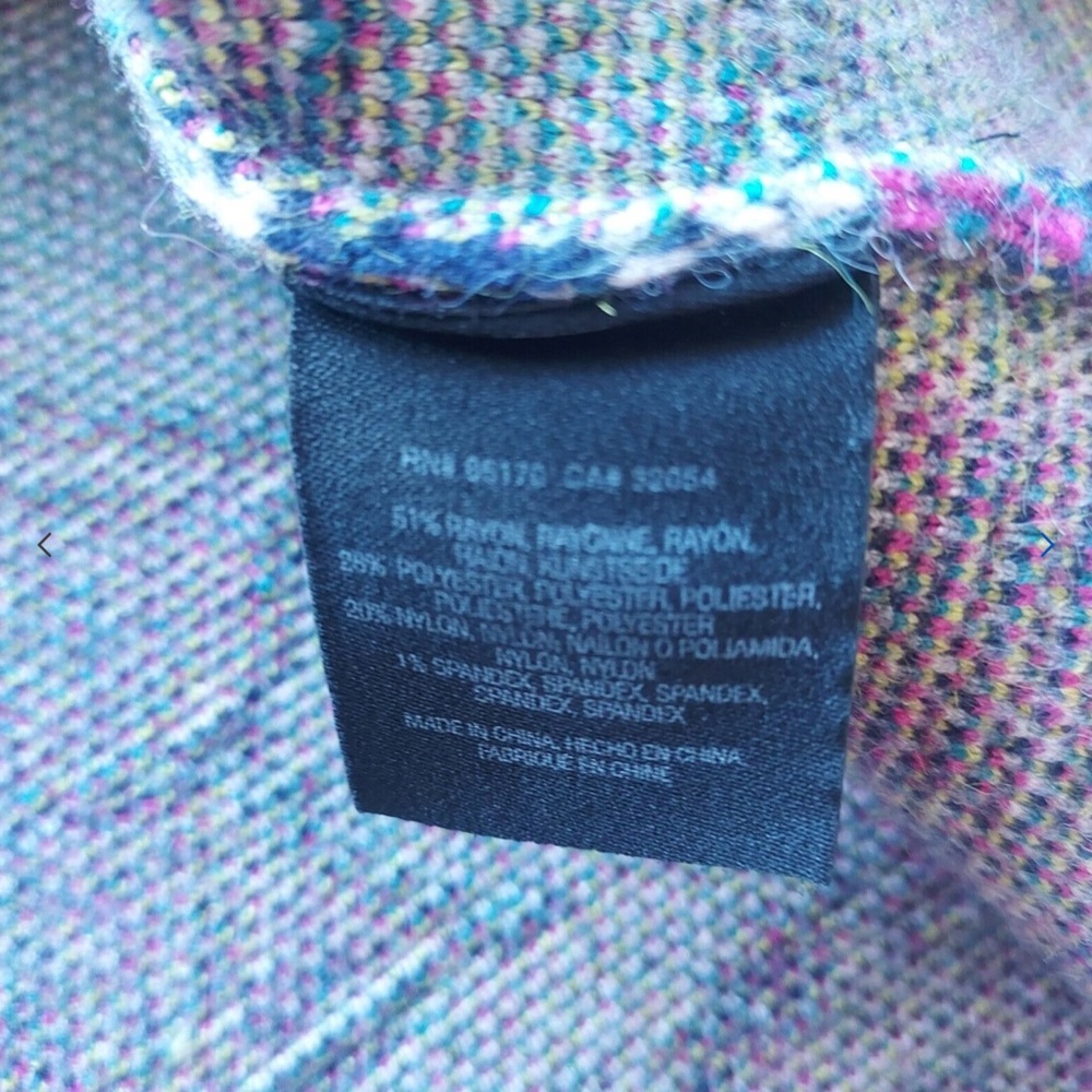 Akemi+Kin Anthropologie Kaleidoscope Sweater Dress Short Sleeve Floral Grey Sz.L - Picture 11 of 12